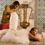 Relaxing massage at the traditional Turkish bath Hamam